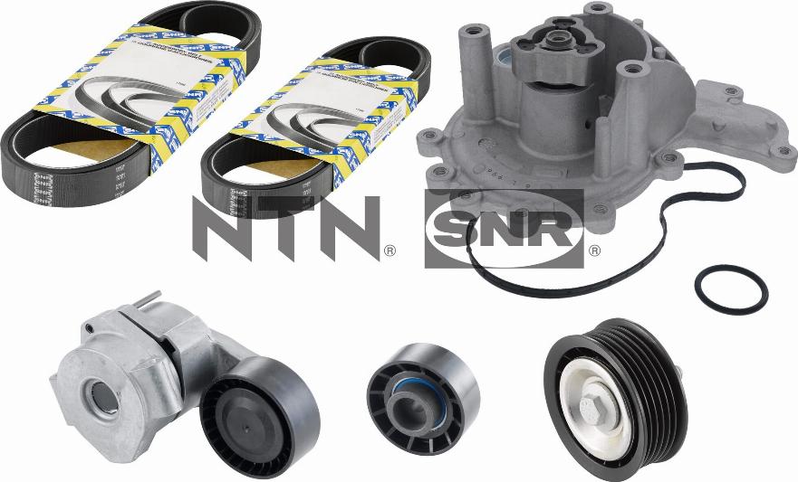 SNR KAP859.440 - Водяной насос + комплект ручейковых ремней parts5.com