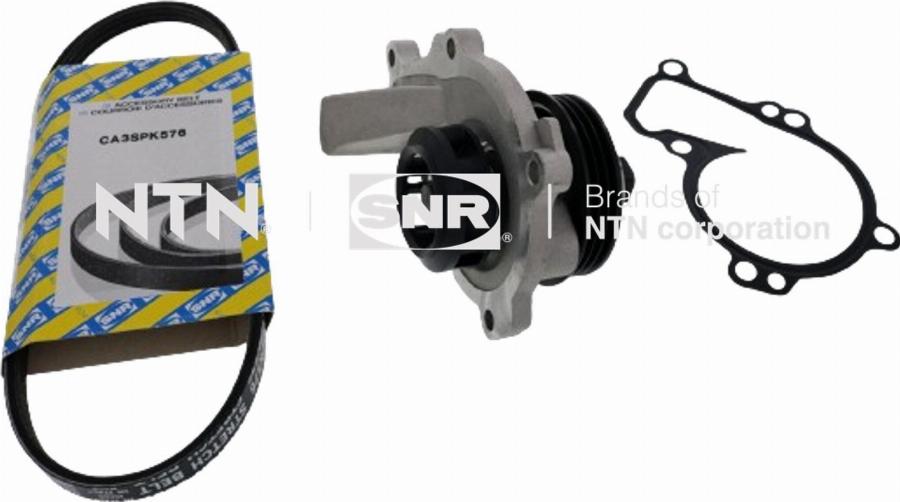 SNR KAP859.471 - Водяной насос + комплект ручейковых ремней parts5.com