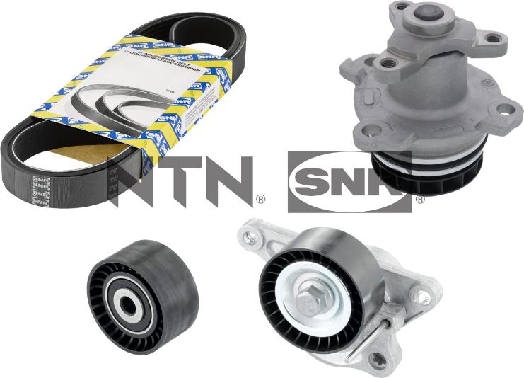 SNR KAP855.180 - Водяной насос + комплект ручейковых ремней parts5.com