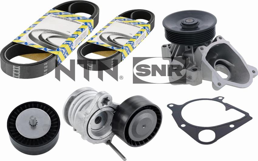 SNR KAP850.060 - Водяной насос + комплект ручейковых ремней parts5.com