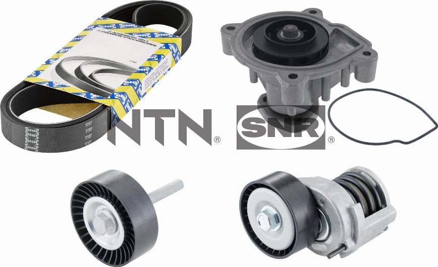 SNR KAP857.140 - Bomba de agua + kit de correa poli V parts5.com