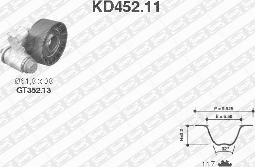 SNR KD452.11 - Timing Belt Set parts5.com