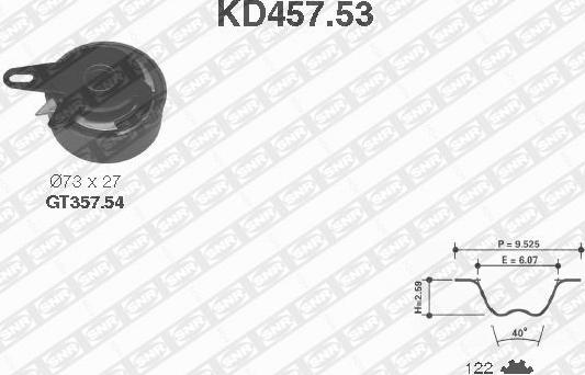 SNR KD457.53 - Комплект ремня ГРМ parts5.com