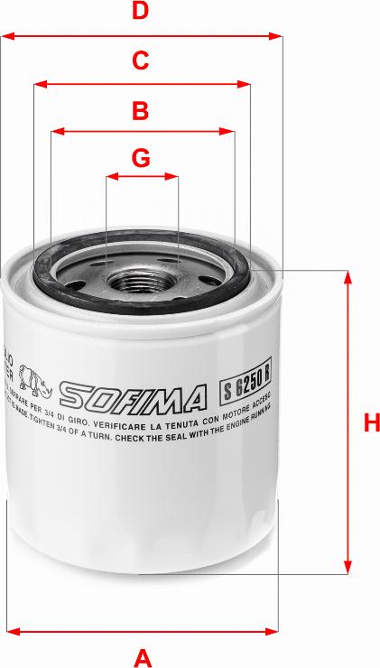 Sofima S 6250 R - Масляный фильтр parts5.com