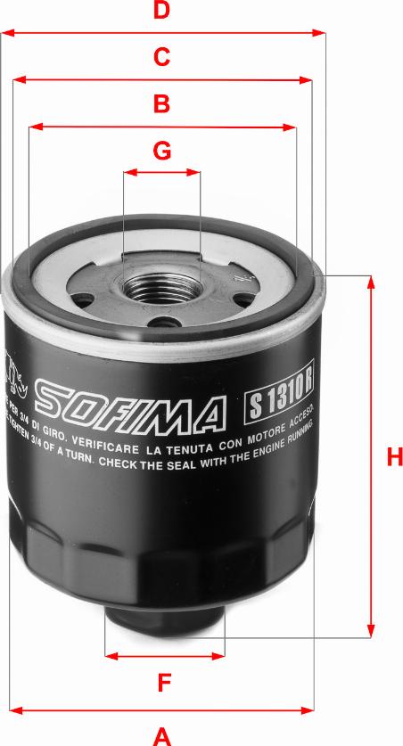 Sofima S 1310 R - Масляный фильтр parts5.com