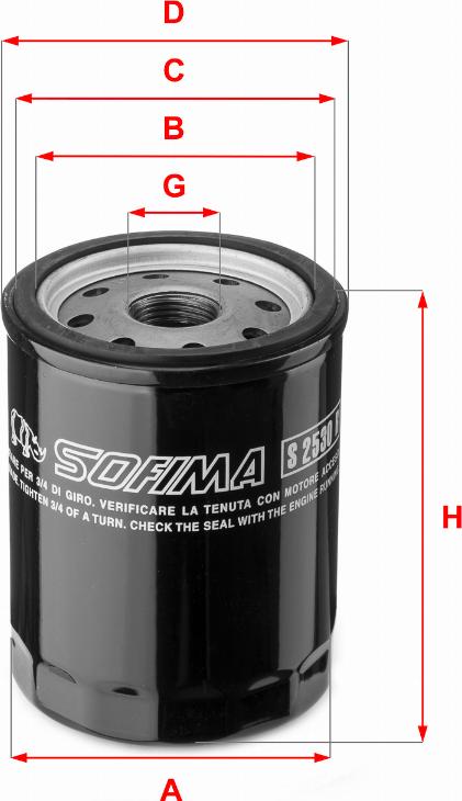 Sofima S 2530 R - Filtro de aceite parts5.com