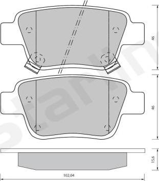 DJ Parts BP1608 - Тормозные колодки, дисковые, комплект parts5.com