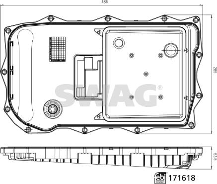 Swag 33 10 0984 - Гидрофильтр, автоматическая коробка передач parts5.com