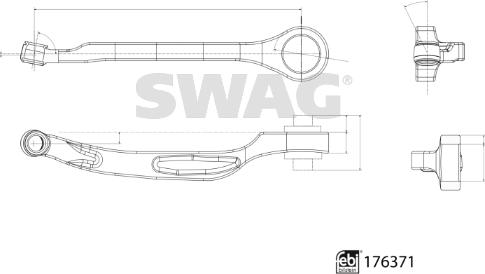 Swag 33 10 3498 - Рычаг подвески колеса parts5.com