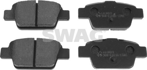 Swag 70 91 6556 - Тормозные колодки, дисковые, комплект parts5.com