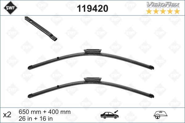 SWF 119420 - Щетка стеклоочистителя parts5.com