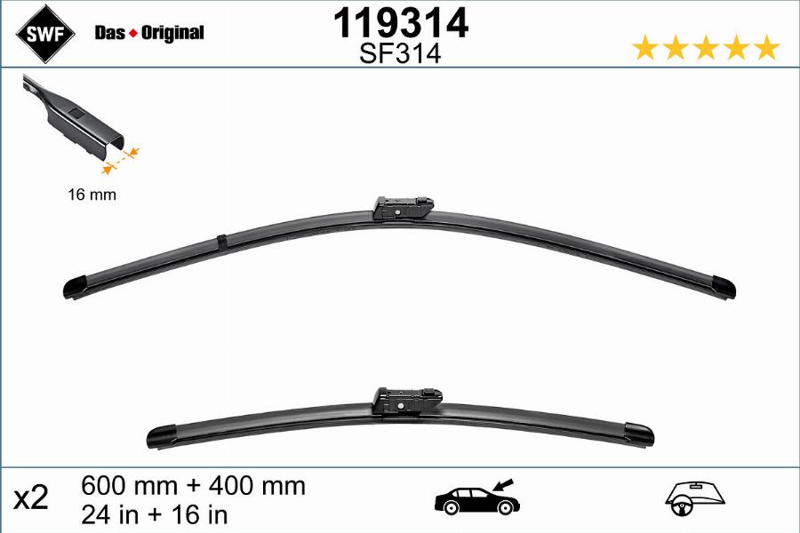 SWF 119314 - Wiper Blade parts5.com