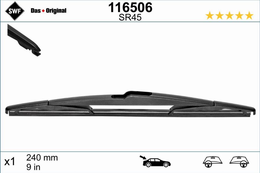 SWF 116506 - Щетка стеклоочистителя parts5.com