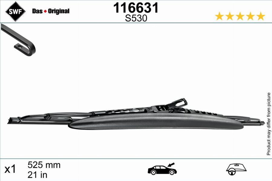 SWF 116631 - Щетка стеклоочистителя parts5.com