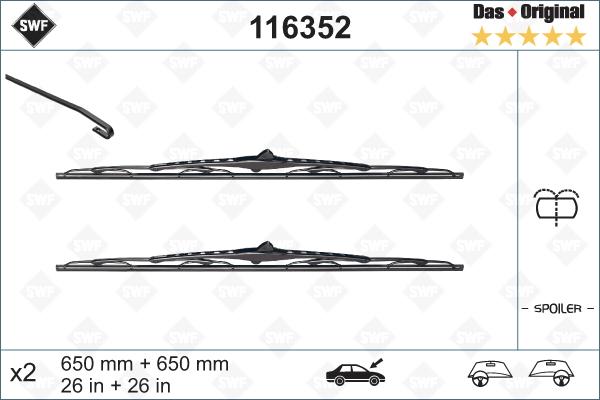 SWF 116352 - Щетка стеклоочистителя parts5.com