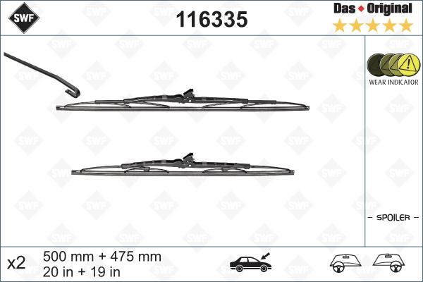 SWF 116335 - Щетка стеклоочистителя parts5.com