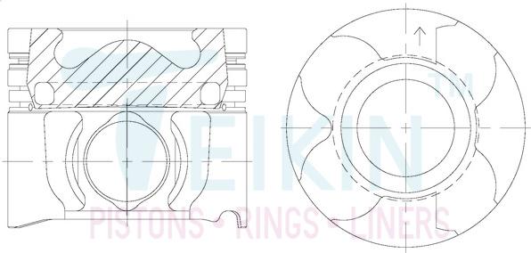 Teikin 46678AG.STD - Поршень parts5.com