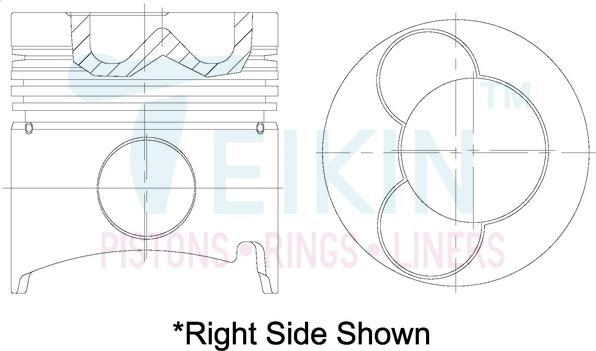 Teikin 36654ASTD - Поршень parts5.com