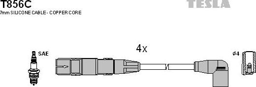 TESLA T856C - Комплект проводов зажигания parts5.com