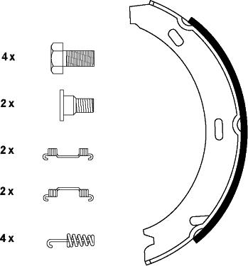 Textar 91044500 - Комплект тормозов, ручник, парковка parts5.com