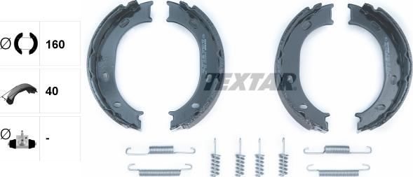 Textar 91055100 - Комплект тормозов, ручник, парковка parts5.com