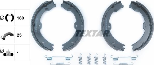 Textar 91058800 - Комплект тормозов, ручник, парковка parts5.com