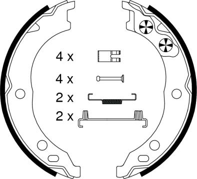 Textar 91064800 - Комплект тормозов, ручник, парковка parts5.com