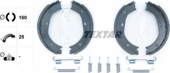 Textar 91025900 - Комплект тормозов, ручник, парковка parts5.com