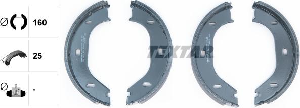 Textar 91020200 - Комплект тормозов, ручник, парковка parts5.com