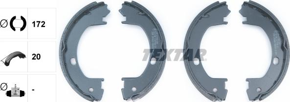 Textar 91071900 - Комплект тормозов, ручник, парковка parts5.com