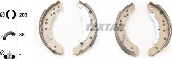 Textar 91071400 - Комплект тормозных колодок, барабанные parts5.com