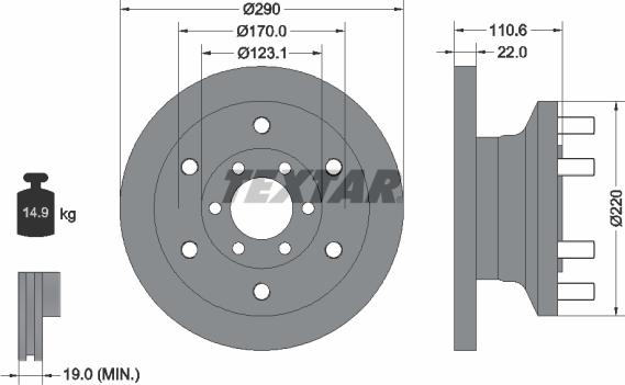 Textar 93175400 - Тормозной диск parts5.com