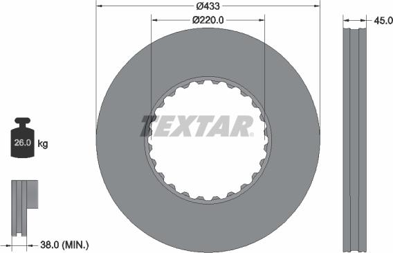 Textar 93272000 - Тормозной диск parts5.com