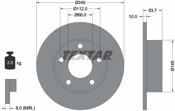 Textar 92090803 - Тормозной диск parts5.com