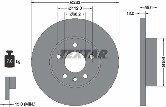 Textar 92083703 - Тормозной диск parts5.com