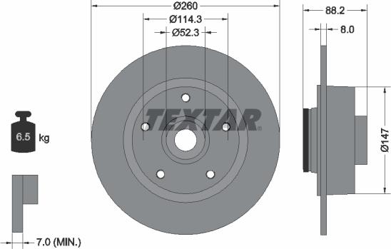 Textar 92195903 - Тормозной диск parts5.com