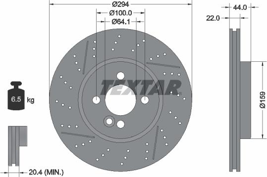 Textar 92196703 - Тормозной диск parts5.com