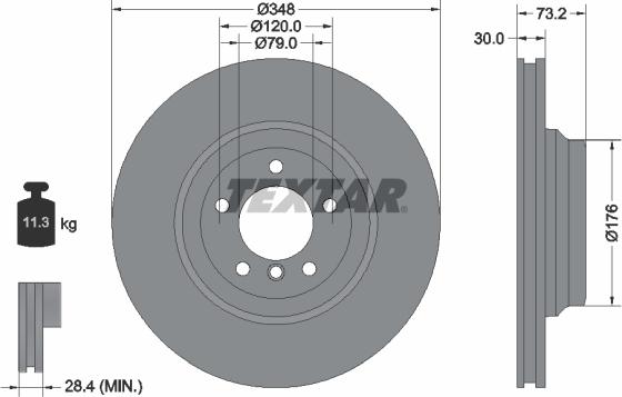 Textar 92155305 - Тормозной диск parts5.com