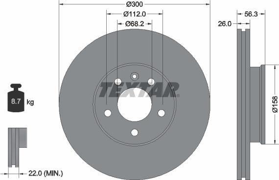 Textar 92109803 - Тормозной диск parts5.com