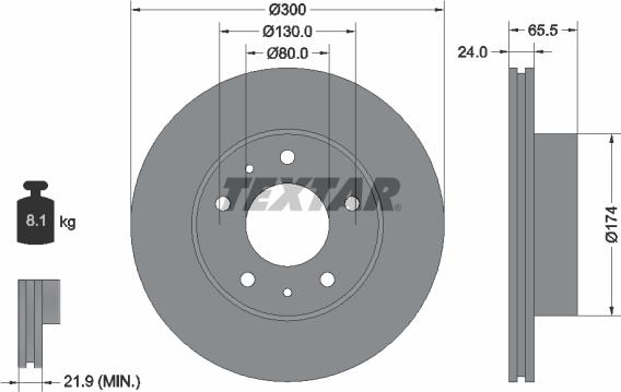 Textar 92116703 - Тормозной диск parts5.com