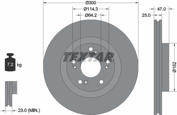 Textar 92186503 - Тормозной диск parts5.com