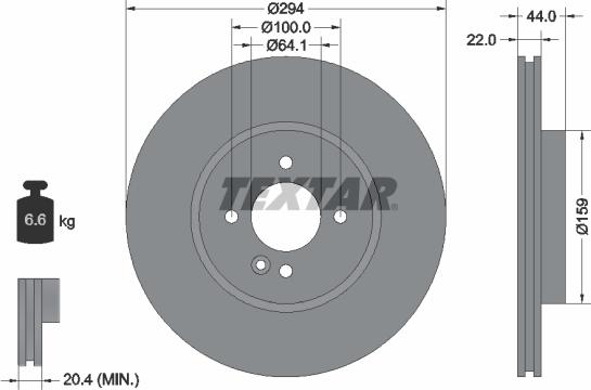 Textar 92183505 - Тормозной диск parts5.com