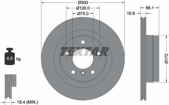 Textar 92133003 - Тормозной диск parts5.com