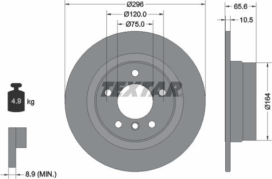 Textar 92133103 - Тормозной диск parts5.com