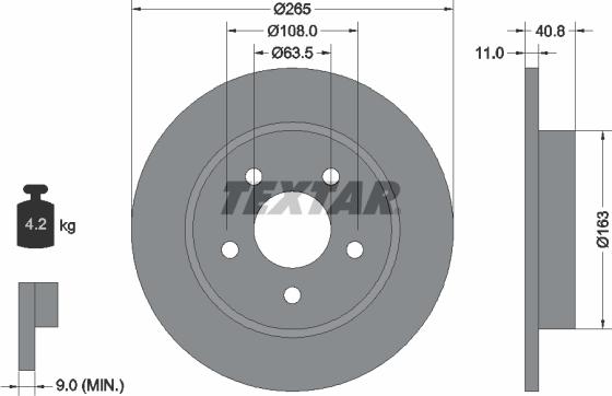 Textar 92133703 - Тормозной диск parts5.com