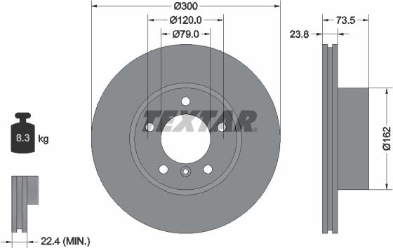 Textar 92137705 - Тормозной диск parts5.com