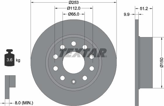 Textar 92120903 - Тормозной диск parts5.com