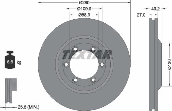 Textar 92174803 - Тормозной диск parts5.com