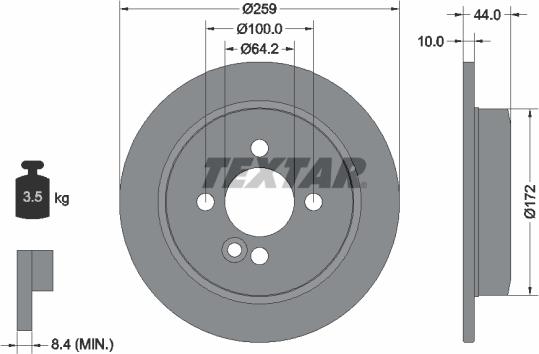 Textar 92175003 - Тормозной диск parts5.com