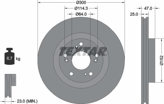 Textar 92177903 - Тормозной диск parts5.com